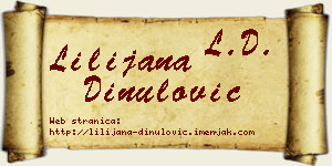 Lilijana Dinulović vizit kartica